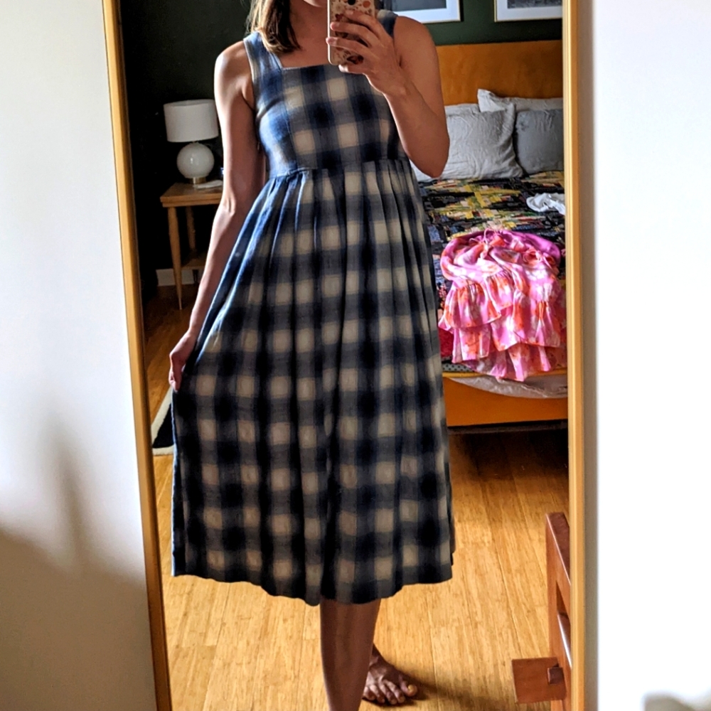 Adorable Vintage Plaid Dress, sz small-medium